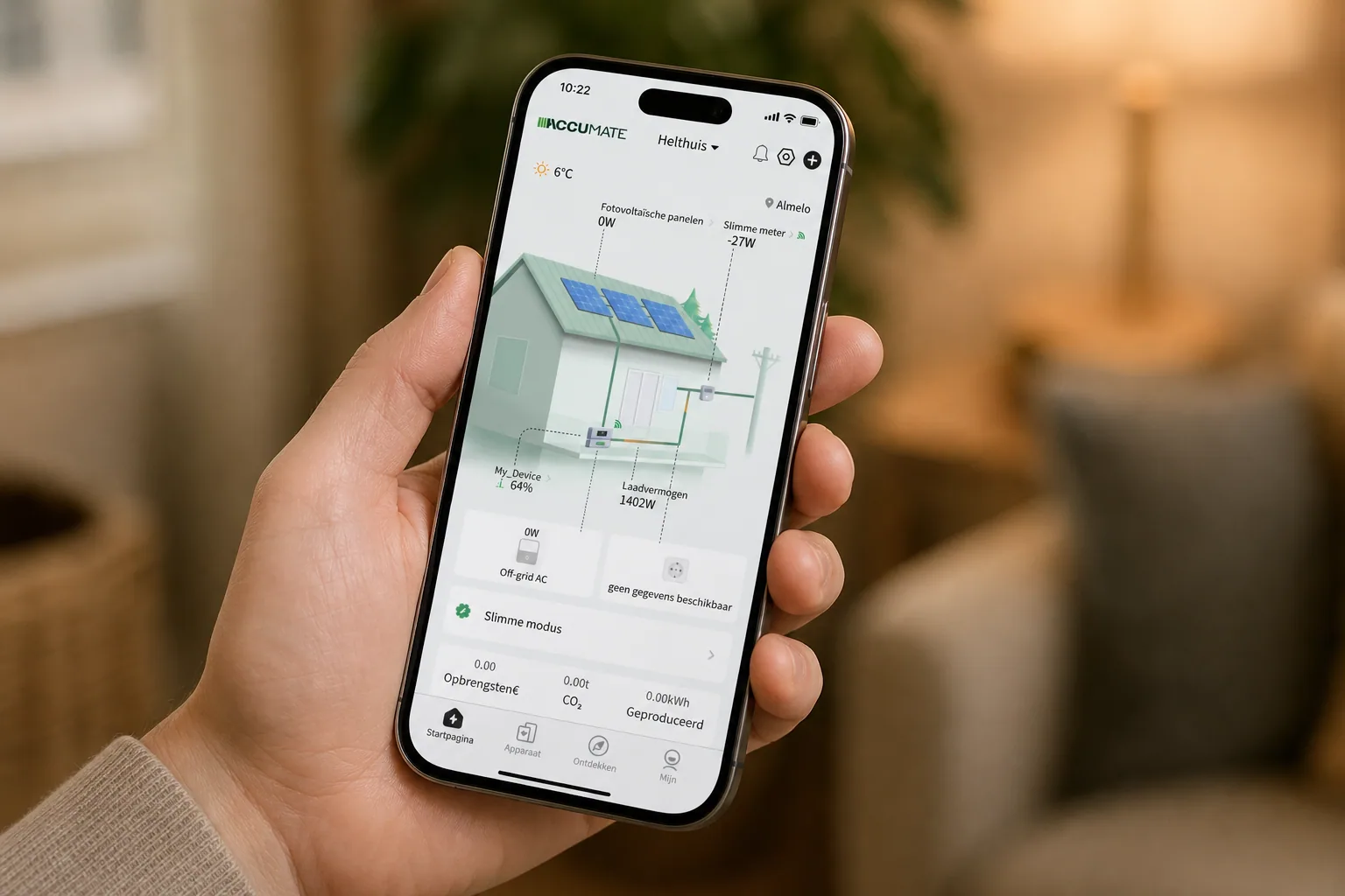 Stekkerbatterij koppelen met app